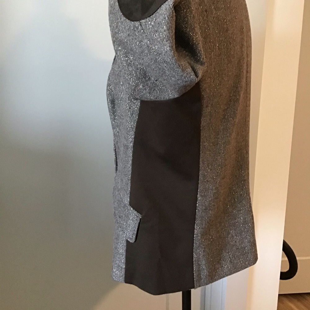 Liz Claiborne elbow patch metallic blazer SZ M - Picture 3 of 13